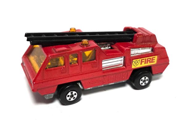 gebraucht! Matchbox No.22 Blaze Buster Leiter schwarz Feuerwehr rot Superfast 1975 - fast wie neu
