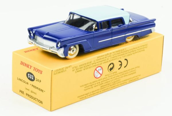 Dinky Toys 532 Lincoln Premiere dunkelblau/hellblau DeAgostini/Mattel Maßstab ca. 1:43 Modellauto