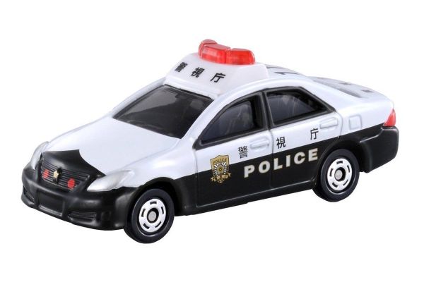 Tomica TO110 Toyota Crown Patrol Car schwarz/weiss 1:69