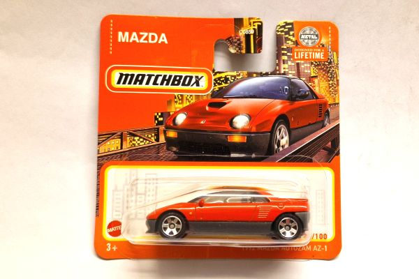 Matchbox HVN63 Mazda Autozam AZ-1 rot 1992 24/100 Maßstab ca. 1:64 Modellauto 2024
