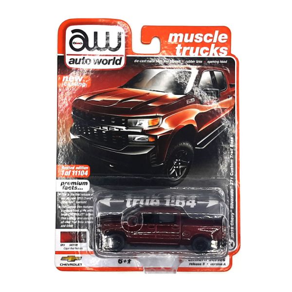 Autoworld AW64262A-2 Chevrolet Silverado Z71 dunkelrot