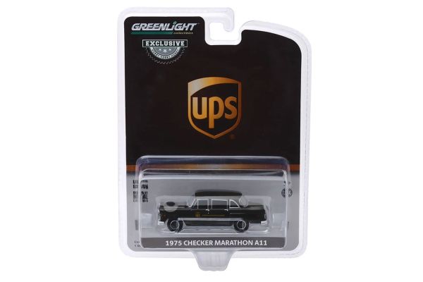 Greenlight Checker Marathon A11 Taxi Cab Parcel Delivery UPS 1975 braun - Exclusive