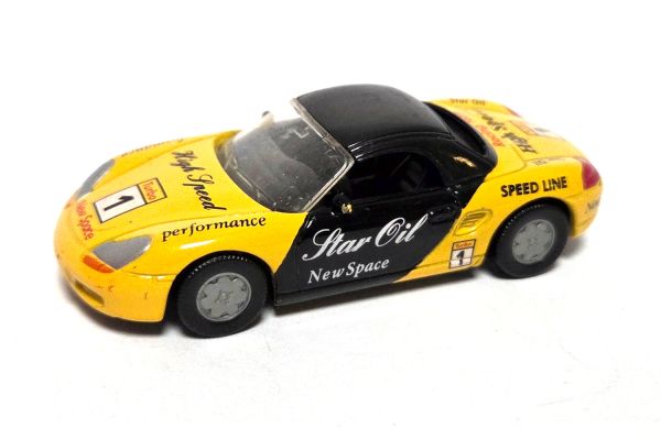gebraucht! Siku 0849 Porsche Boxster Star Oil gelb/schwarz - leicht bespielt