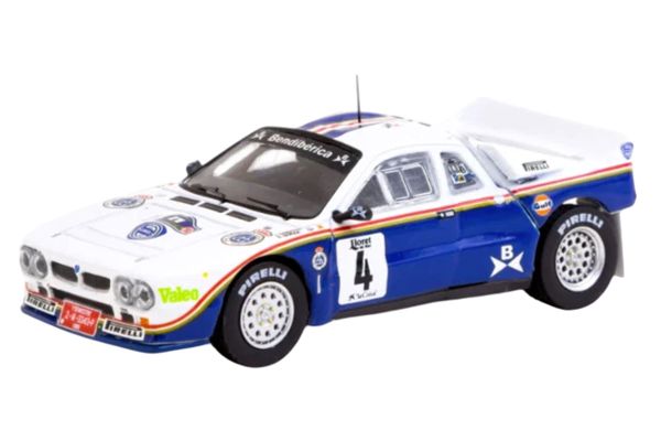 Tarmac Lancia 037 Rally Rally Costa Brava 1985 weiss/blau 1:64