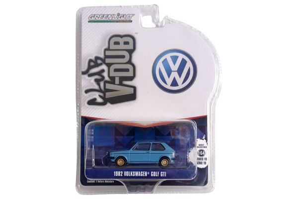 Greenlight 36100-F VW Golf I GTI blau 1982 V-Dub 1:64