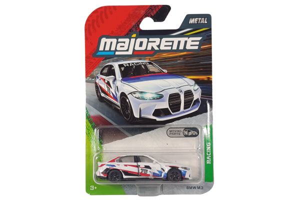 Majorette BMW M3 (G80) weiss/rot/blau - Racing ca. 1:64