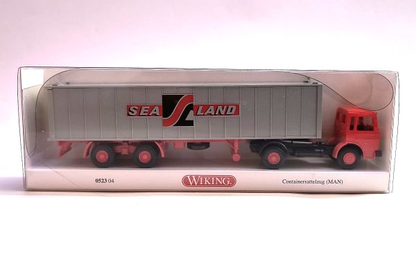 Wiking 052304 MAN Containersattelzug "SEALAND" rot/grau Maßstab 1:87 Modellauto