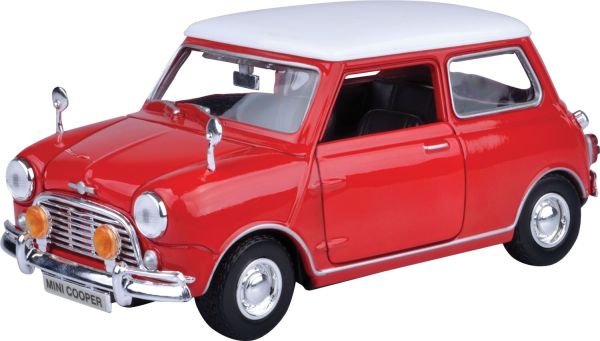 NOS! Motormax Morris Mini Cooper rot 1:18
