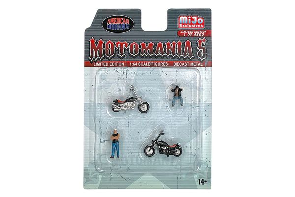 American Diorama AD76512 Figurenset "Motomania 5" mijo Exclusives Maßstab 1:64 Motorrad