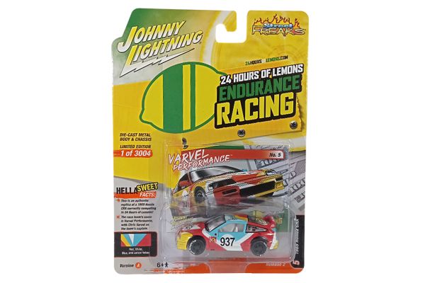 Johnny Lightning JLSF026A-5 Honda CRX #937 rot/weiss/blau 1989 - 24h of Lemons Maßstab 1:64