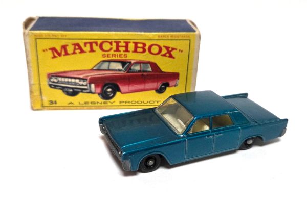 gebraucht! Matchbox No.31 Lincoln Continental türkis metallic Superfast mit BOX - fast wie neu