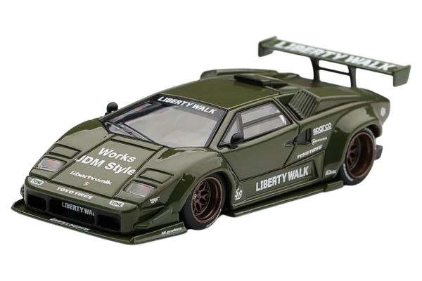 ***PREORDER MiniGT 1416 Lamborghini Countach LB-Works 2025 armeegrün