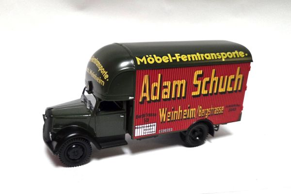 gebraucht! IXO Opel Blitz Möbelkoffer Adam Schuch Weinheim 1:43 - fast wie neu