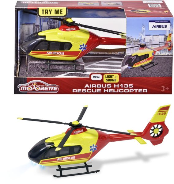 Majorette 213713002 Airbus H135 Helicopter Hubschrauber Licht+Sound Maßstab ca. 1:50