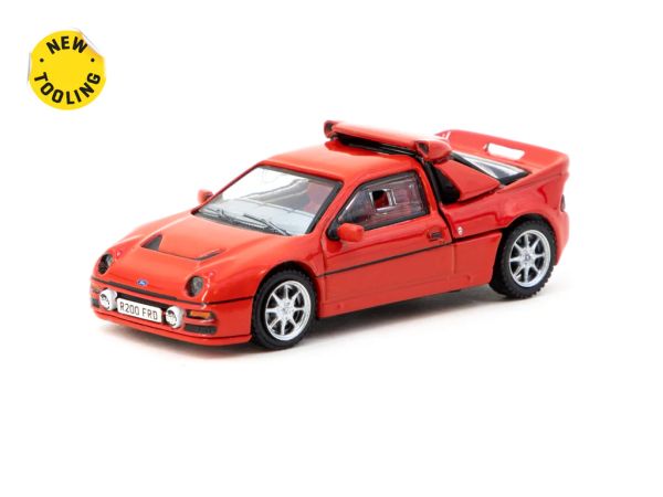 Tarmac Ford RS200 rot Maßstab 1:64