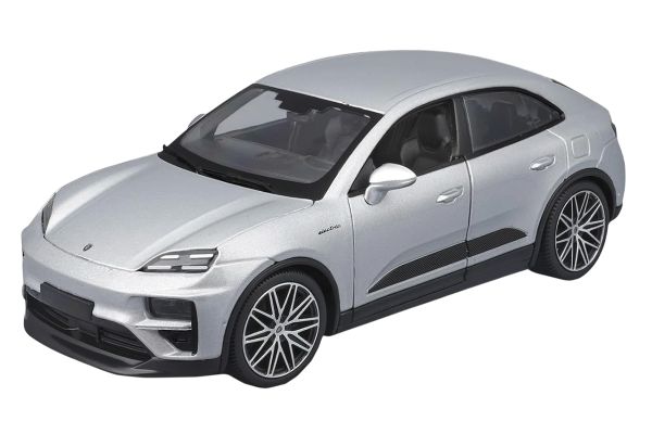 Bburago Porsche Macan Turbo Electric 2024 silber 1:24