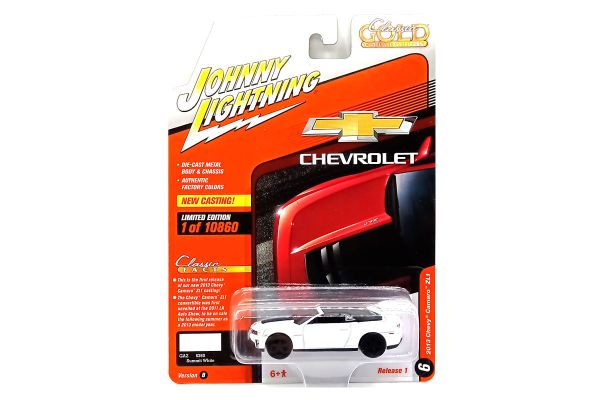 Johnny Lightning JLCG028B-6 Chevrolet Camaro ZL1 weiss 2013 - Classic Gold 2022 R1 Maßstab 1:64 Mode