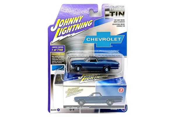 Johnny Lightning JLCT009A-3 Chevrolet El Camino blau metallic 1967 - TIN BOX Collector 2022 R1 Maßst