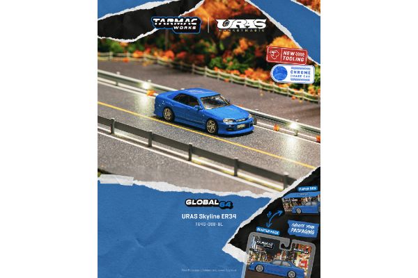 ***PREORDER Tarmac Nissan Skyline (ER34) Uras blau