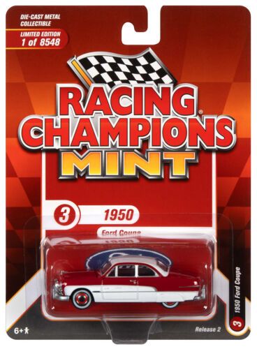 Racing Champions RC015-3 Ford Coupe rot/weiss 1950 - Mint 2022 R2 Maßstab 1:64 Modellauto