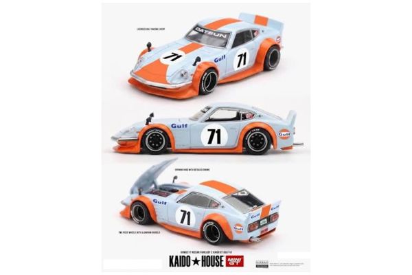 ***PREORDER Kaidohouse Nissan Fairlady Z Kaido GT Gulf V1 1978 hellblau/orange