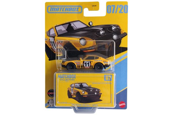 Matchbox GBJ48-JJV98 Datsun 240Z Rally 1972 gelb - Collectors Serie
