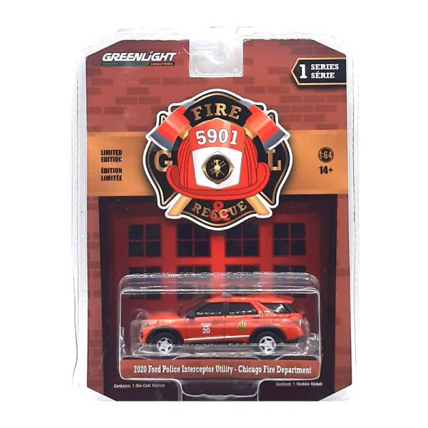 Greenlight 67010-F Ford Interceptor Utility &quot;Chicago Fire Department&quot; rot 2020 - Fire &amp; Rescue 1 Maß