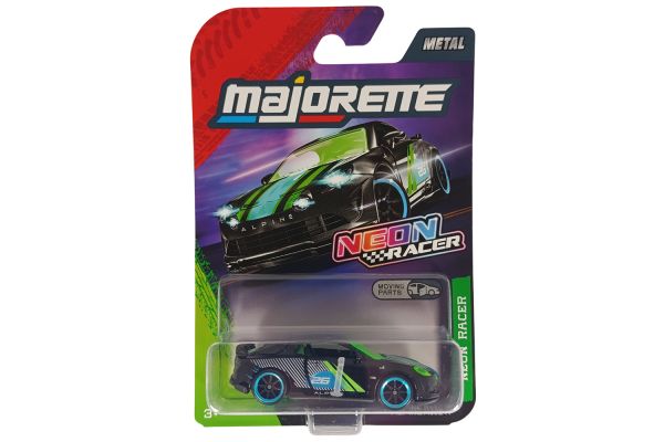 Majorette Alpine A110 R schwarz/türkis - Neon Racer 1:64