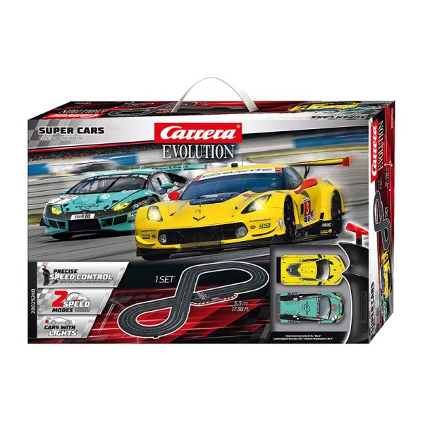 Carrera 20025240 Evolution Autorennbahn-Set Super Cars 1:32