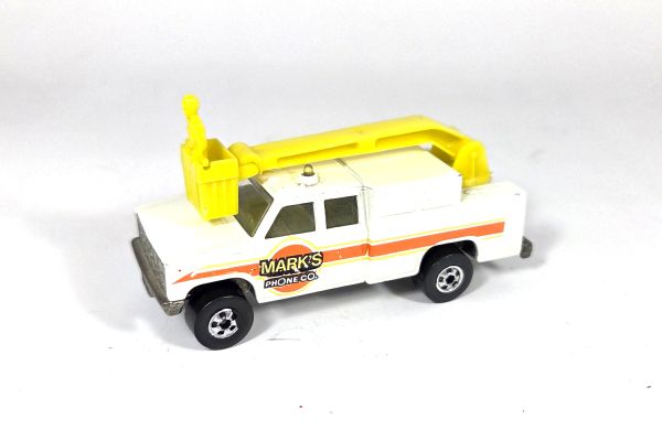 gebraucht! Hot Wheels Phone Truck Mark´s Phone Co. weiss 1983 - ganz leicht bespielt