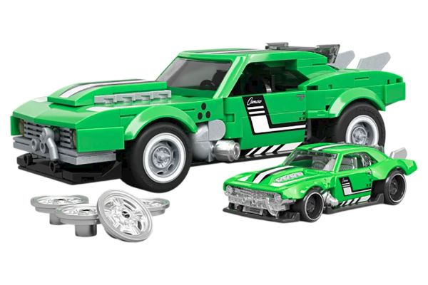 Hot Wheels Custom Chevrolet Camaro 1968 grün Modellbausatz 1:32