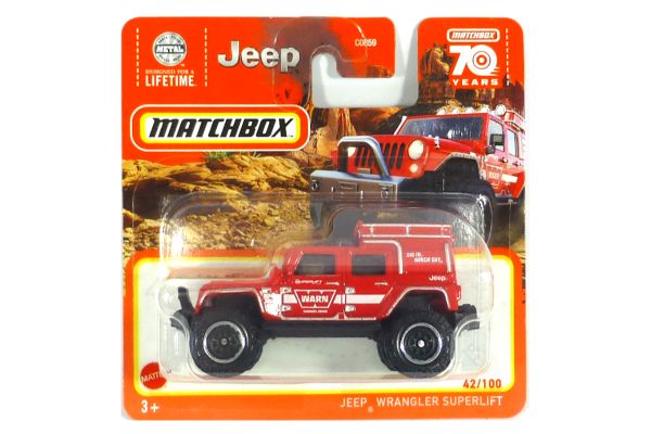 Matchbox HLD28 Jeep Wrangler Superlift rot 42/100 Maßstab 1:62 Modellauto 2023-2