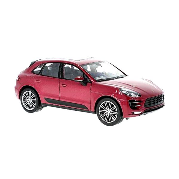 Welly 24047 Porsche Macan Turbo Metallic Red Scale 1:24 Model Car New! °