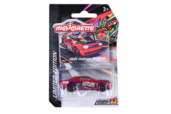 Majorette 212054038 Dodge Challenger SRT Demon rot (238D-3) - Limited Edition 11 Maßstab ca. 1:64