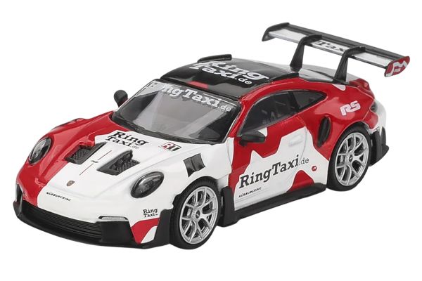 ***PREORDER MiniGT Porsche 911 (992) GT3 RS Weissach RingTaxi.com weiss/rot 2025
