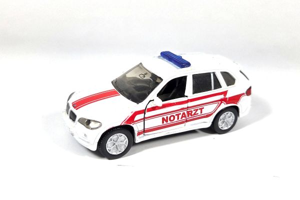 gebraucht! Siku 1466 BMW X5 (E70) Notarzt weiss/rot - ganz leicht bespielt