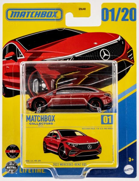 Matchbox GBJ48-HVW23 Mercedes-Benz EQS rot metallic 2022 - Collectors Serie ca. 1:64