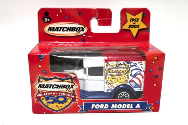 NOS! Matchbox Ford Model A weiss/blau/rot 50th Collection OVP