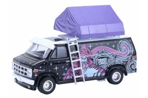 Greenlight 38080-C GMC Vandura Custom Van schwarz/lila 1978 - The Great Outdoors 4 1:64
