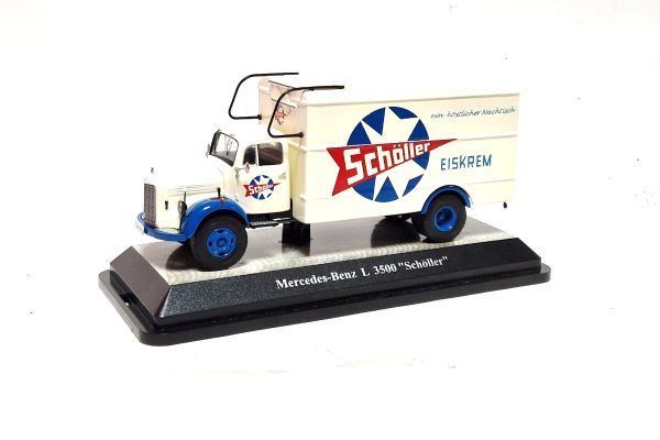 NOS! Premium ClassiXXs 12403 Mercedes-Benz L 3500 "Schöller Eiskrem" LKW creme 1:43