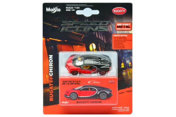 Maisto Bugatti Chiron rot/schwarz 1:64