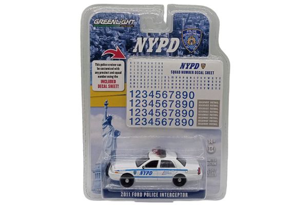 Greenlight 42771 Ford Police Interceptor weiss 2011 - Hot Pursuit 1:64