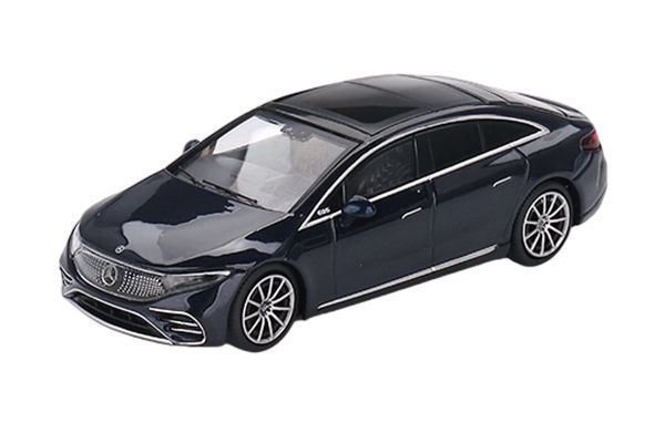 TSM-Models 559 Mercedes Benz EQS 580 4MATIC metallic blau (LHD) - MiniGT Maßstab 1:64