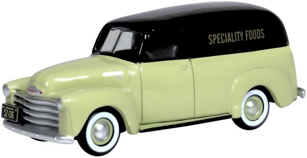 Oxford 87CV50004 Chevrolet Panel Van "Speciality Food" hellgrün 1950 Maßstab 1:87 Modellauto