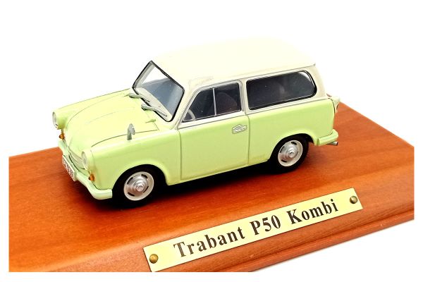 NOS! Atlas 7130105 Trabant P50 Kombi hellgrün/creme 1962 Maßstab 1:43 Modellauto