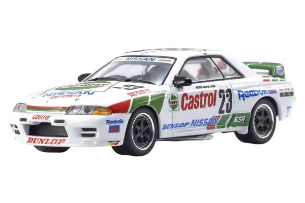 Kyosho Nissan Skyline GT-R Gr.A #23 Hasemi Motor Sport 1990 weiss/grün/rot 1:64 mit LED