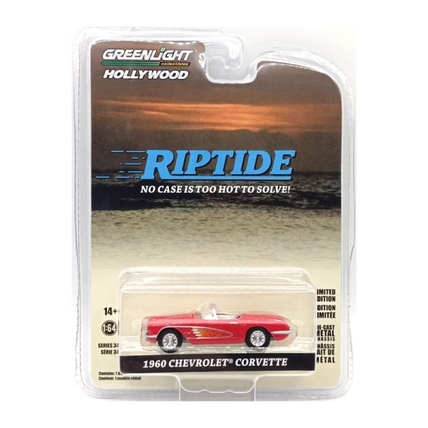 Greenlight 44940-B Chevrolet Corvette "Riptide" rot 1960 - Hollywood 34 Maßstab 1:64 Modellauto