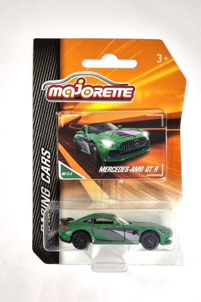 Majorette 212084009 Mercedes AMG GT-R grün/grau (9613-3) - Racing Cars Maßstab 1:61