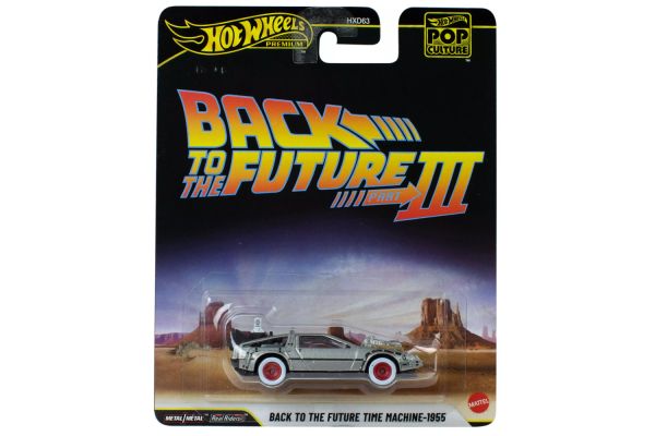 Hot Wheels HXD63-JHW94 Time Machine 50's Version silber - Back to the Future III 1:64