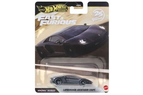 Hot Wheels HNW46-JHW77 Lamborghini Aventador Coupe grau - Fast & Furious 5/5 1:64